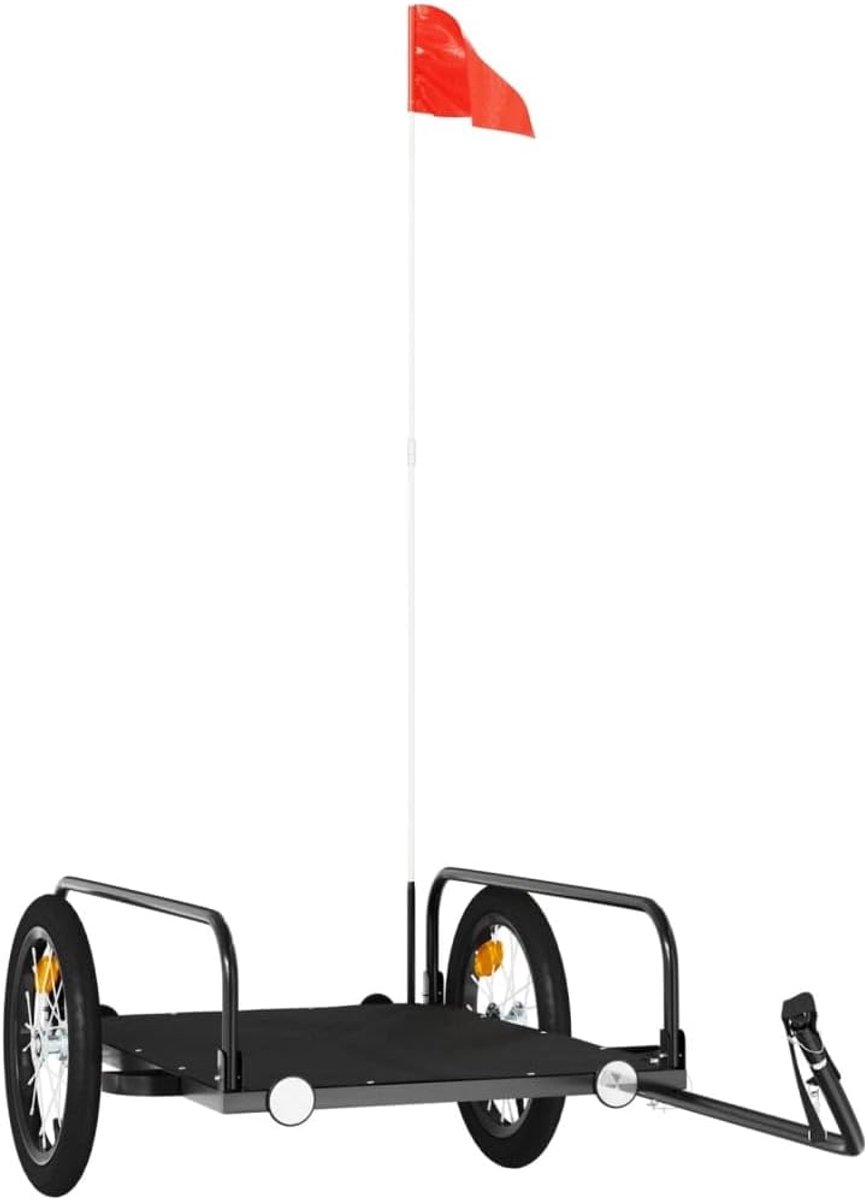 Fietskar - Boodschappenkar - Goederen Vervoeren - Stevig IJzer Ontwerp - 45 kg Draaglast - Zwart