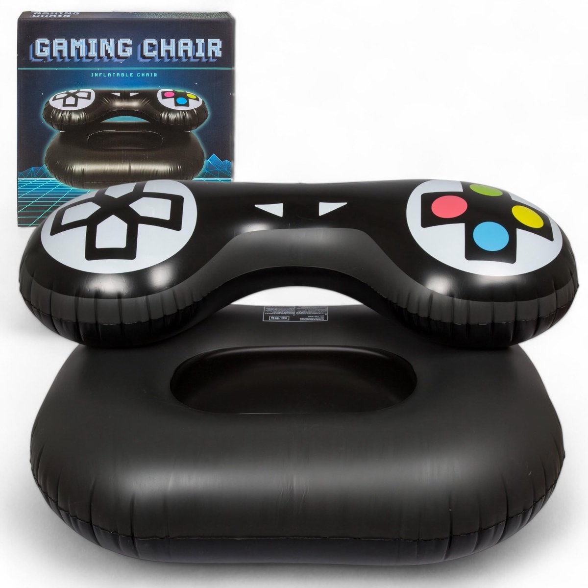 Dailygoods- Gamingstoel Opblaasbaar - Retro Design - Ergonomisch - Hoogwaardig PVC - Comfortabele Zitgelegenheid - Afmetingen 115 x 70 x 55 cm