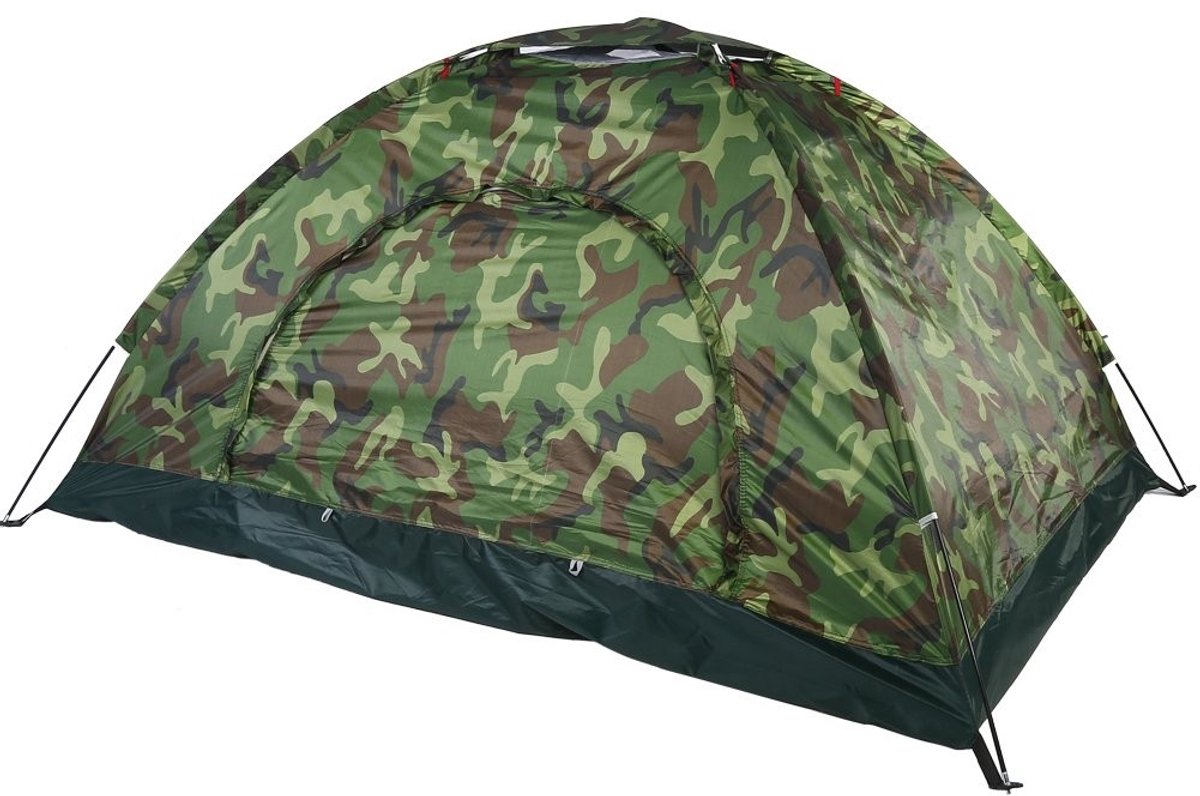Dailygoods- Tent Waterdicht 2 Persoons - UV Bescherming - Polyester - Afmetingen 200 x 150 x 110 cm - Gewicht 1.040 gr - Inclusief Tentharingen en Tentstokken - Kampeertent