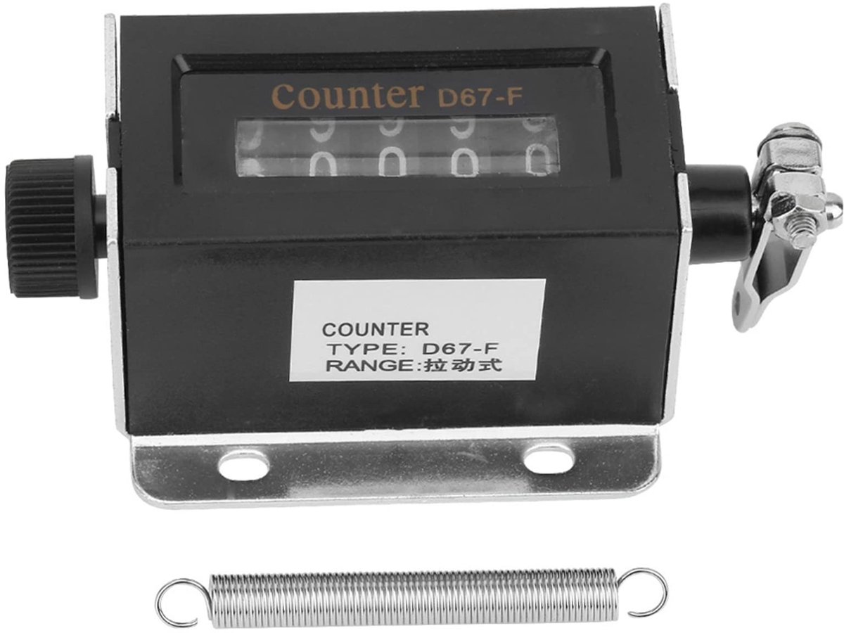 Dailygoods- Balenteller 5-cijferig - Handmatig Klikker - Tellen - Mechanisch - Resetbaar - Geschikt voor persen en drukmachines - Teller