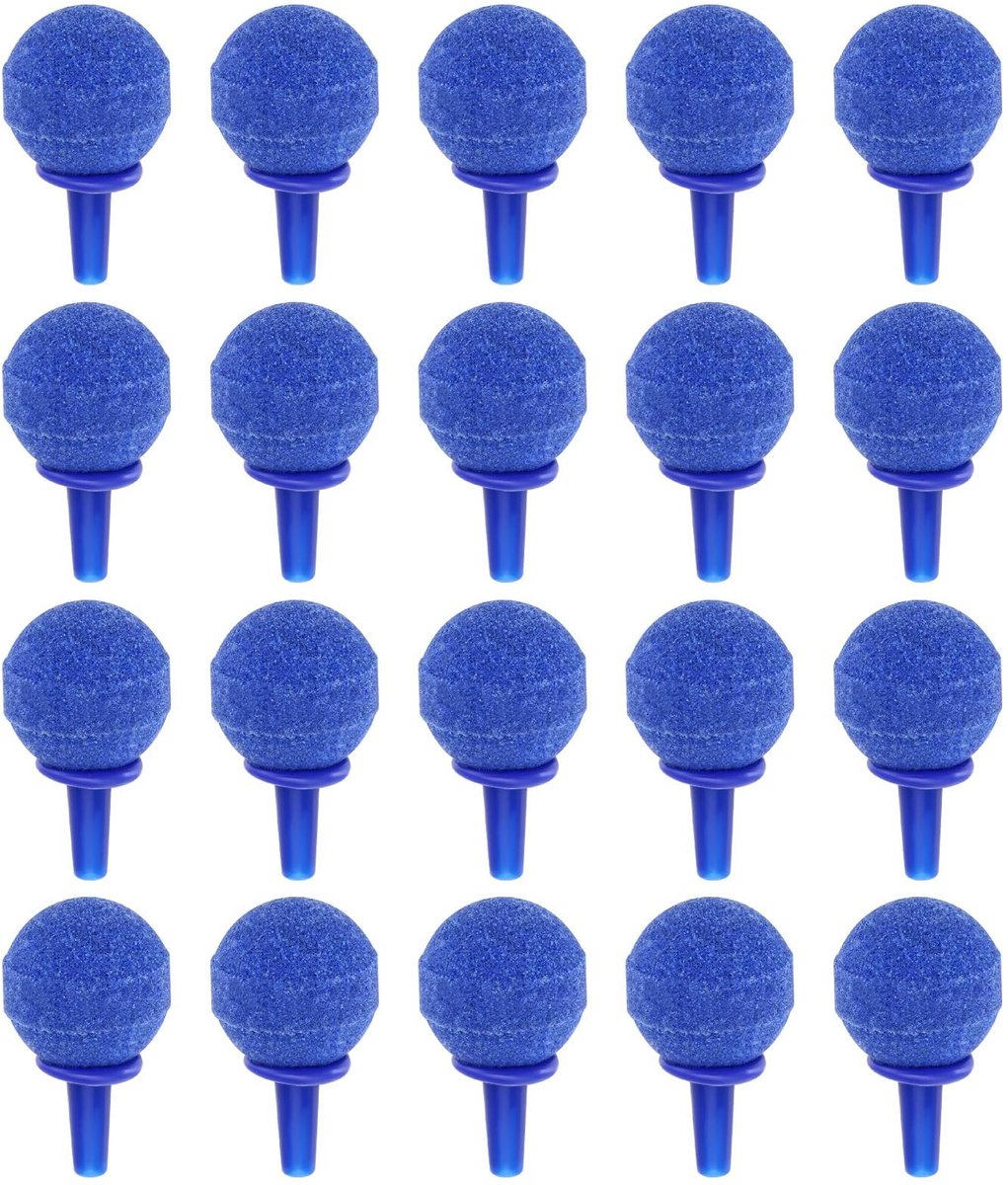 Dailygoods- Luchtstenen 20 Stuks - Ronde Luchtstenen 20x4mm - Blauwe Luchtstenen - Geschikt voor Vijvers/Aquaria - Verhoogt Zuurstofgehalte - Luchtbel