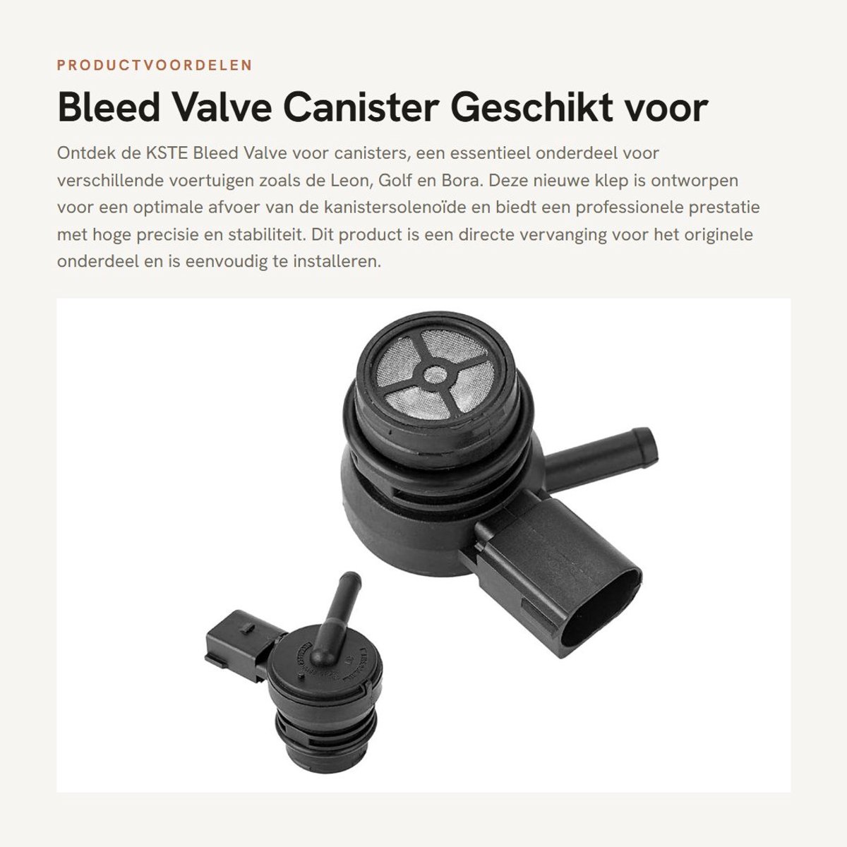 Dailygoods- Bleed Valve 100% nieuw - Geschikt voor Leon/Golf/Octavia - ABS kunststof - Eenvoudig te installeren - OEM nummer 1J0 906 517 F - Professionele prestaties - Solenoid Valve