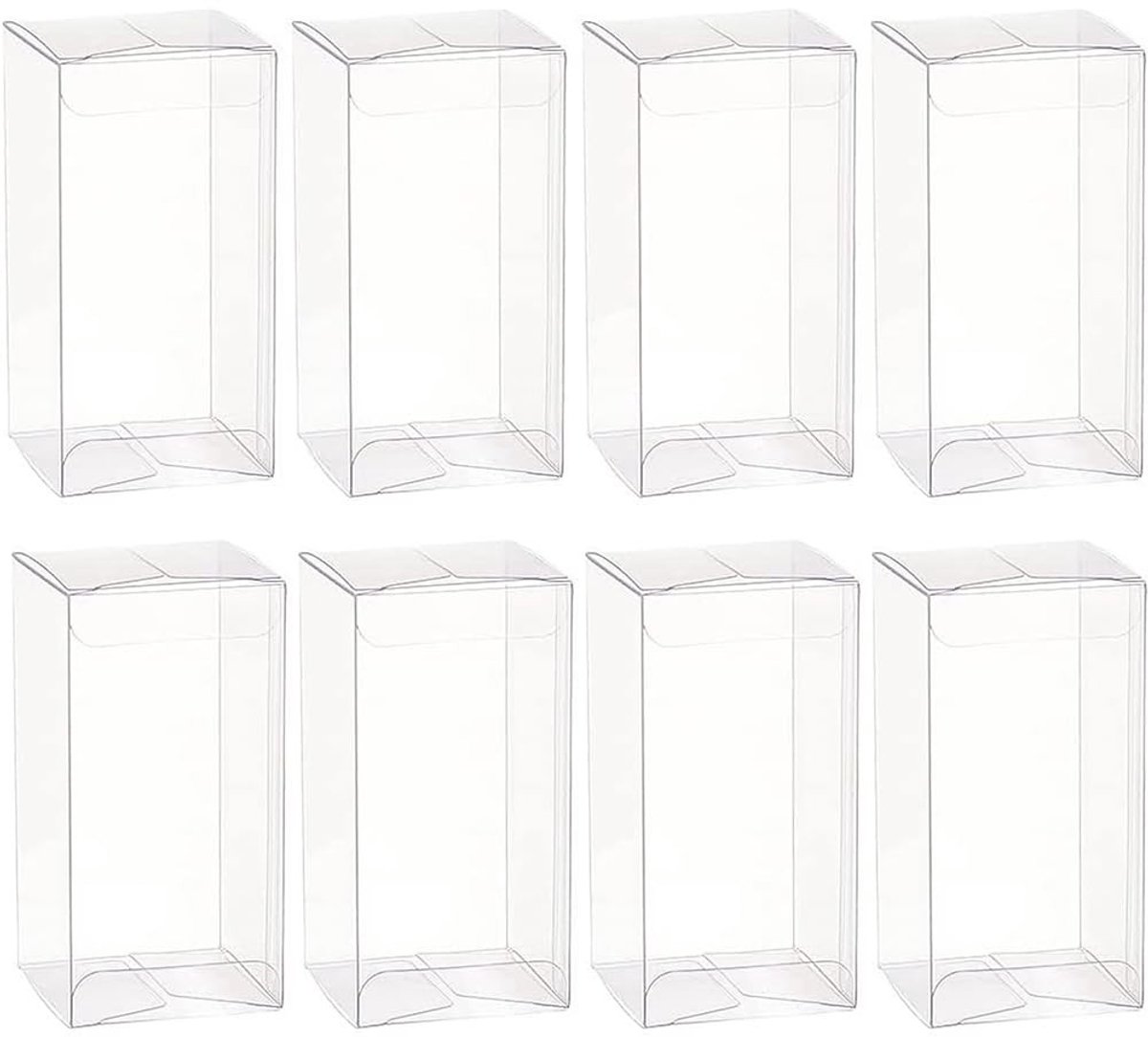 Dailygoods- Geschenkdoosjes 20 stuks - Doorzichtige PVC doosjes - Rechthoekige verpakking - Bedankcadeautjes - Bruiloften - 5 x 5 x 10 cm - Cadeauverpakking