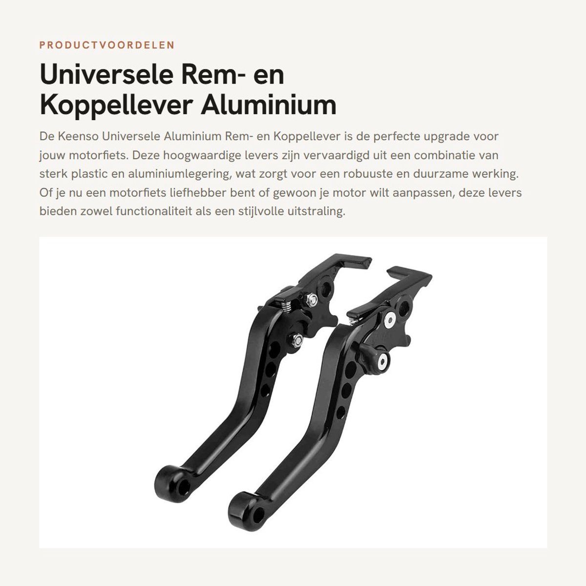 Dailygoods- Remhebel Premium Kwaliteit - Dubbele Remhebel - Koppeling/Remhebel - Aluminium Legering - Schokbestendig - Duurzaam Gebruik - Motorrem