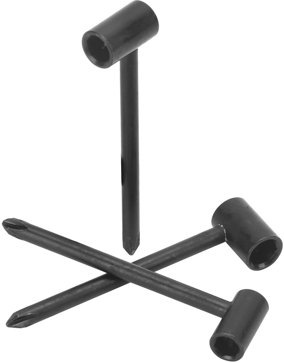 Dailygoods - Guitar Neck Adjustment Tool - Universele Truss Rod Wrench - Lichtgewicht Onderhoud - Zwart 6.35 MM + 7 MM + 8 MM - Perfect voor Gitariste...