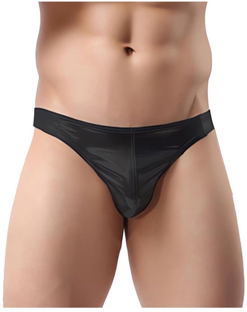 Dailygoods- Heren Tanga Glanzend - T-back String - Sexy Metallic - Lage Taille - Effen Patroon - Zachte Stof, Licht Rekbaar