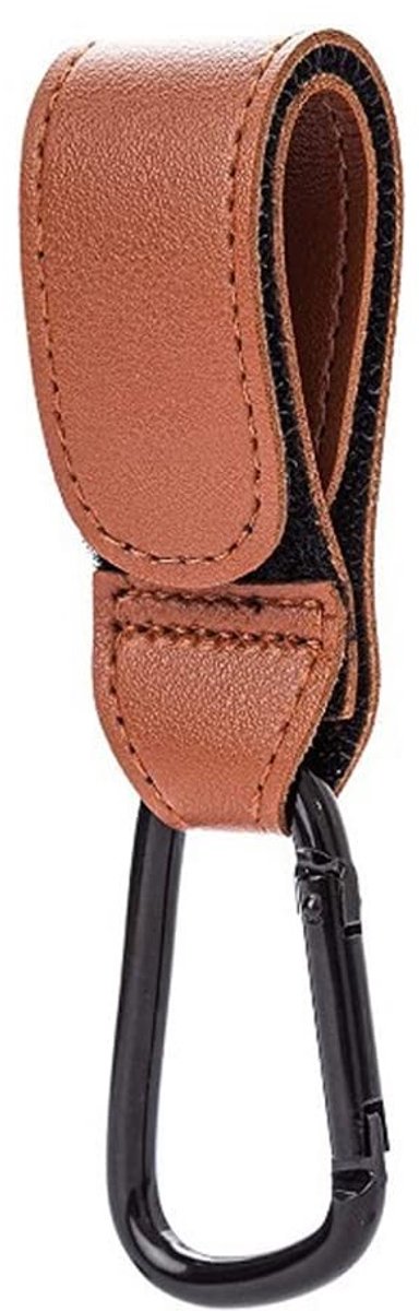 Dailygoods - Kinderwagen haak - Handige tassenhouder - Lederen stijl - Klittenbandsluiting - Ideaal voor boodschappen - Voor ouders - 1 stuk