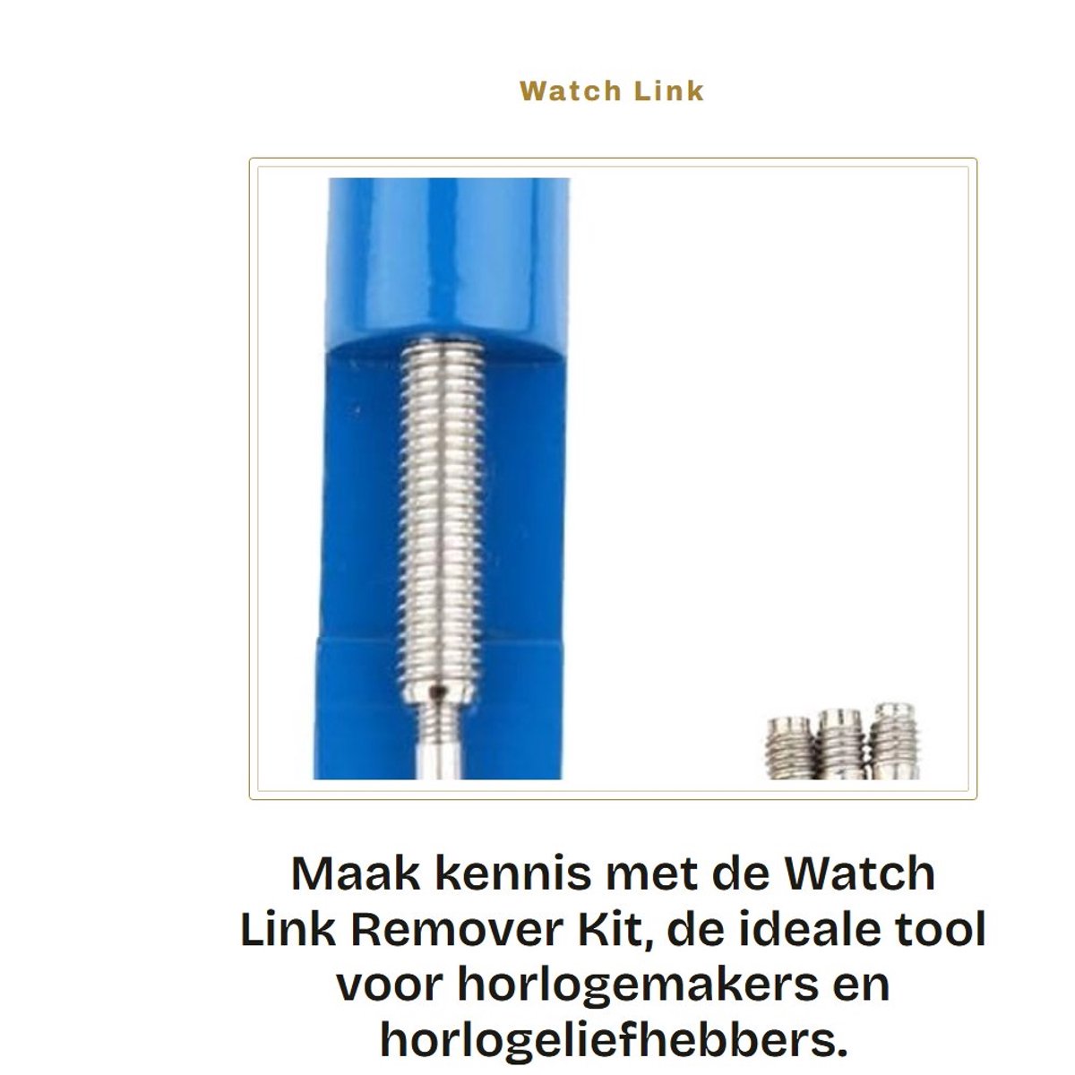 Dailygoods- Horlogeband Verstelbare Tool - Horlogeband Inkorter - Horlogeband Verwijderaar - Horloges voor Mannen - 3 Ponspennen - Eenvoudig Aanpassen - Horloge Tool