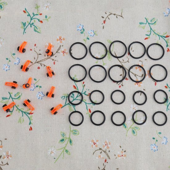 Dailygoody - Visaccessoire - Haakhouder voor hengels - Oranje - 10 stuks - Ideaal voor vissers - Makkelijk te installeren - Voor vrijwel elke hengel — afbeelding 2