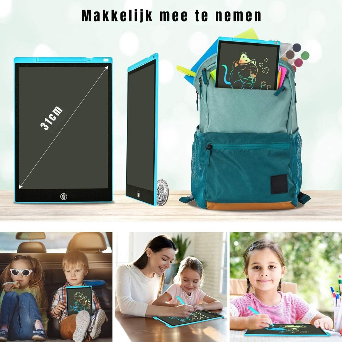 ZMR® Digitaal Notitieblok - Notitieblok - Paper Tablet - Blauw - 25cm x 19cm x 2cm