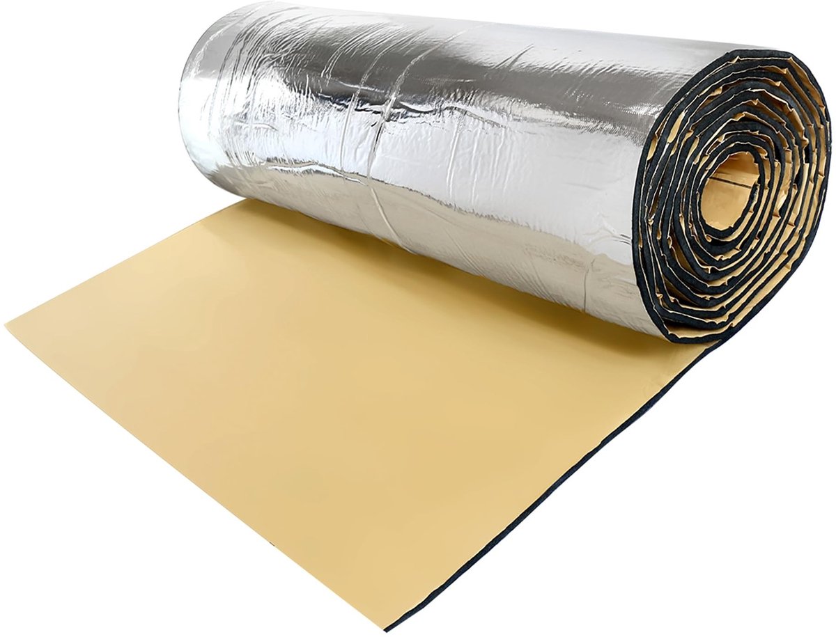 Dailygoods- Thermo-isolatie 60 cm x 100 cm - Geluidsisolatie - Schokbestendig - Zelfklevend - Aluminium oppervlak - Uitstekende isolatie