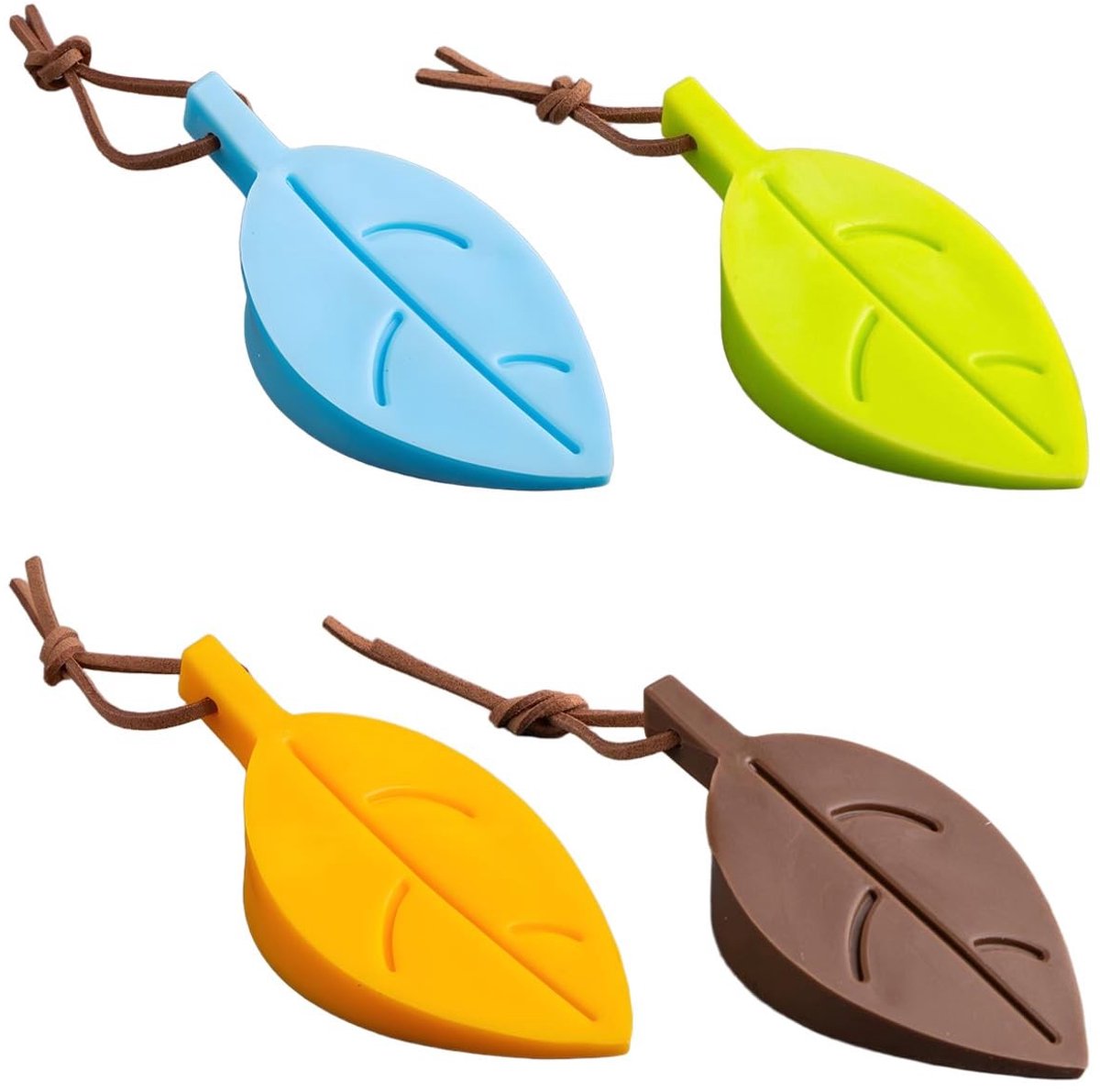 Dailygoods- Deurstopper Set van 4 - Rubber Deurwig - Antislip Deurbuffer - Duurzaam Materiaal - Geschikt voor Binnen/Buiten - Flexibel en Recyclebaar