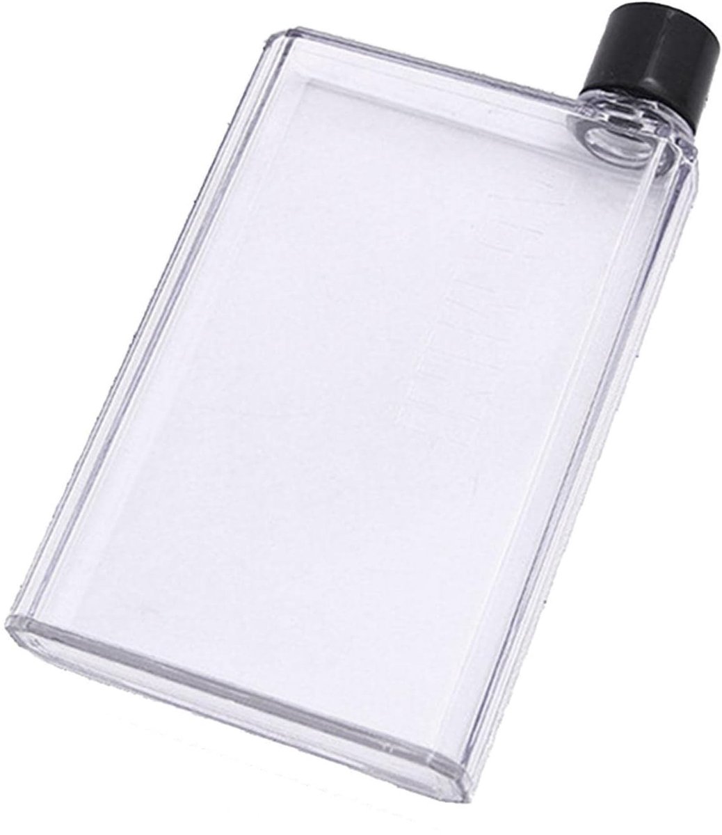 Dailygoods- Waterfles 420ml - Transparante Fles - Opvouwbare Drinkbeker - Draagbare Waterfles - Sportfles - Beveled Design