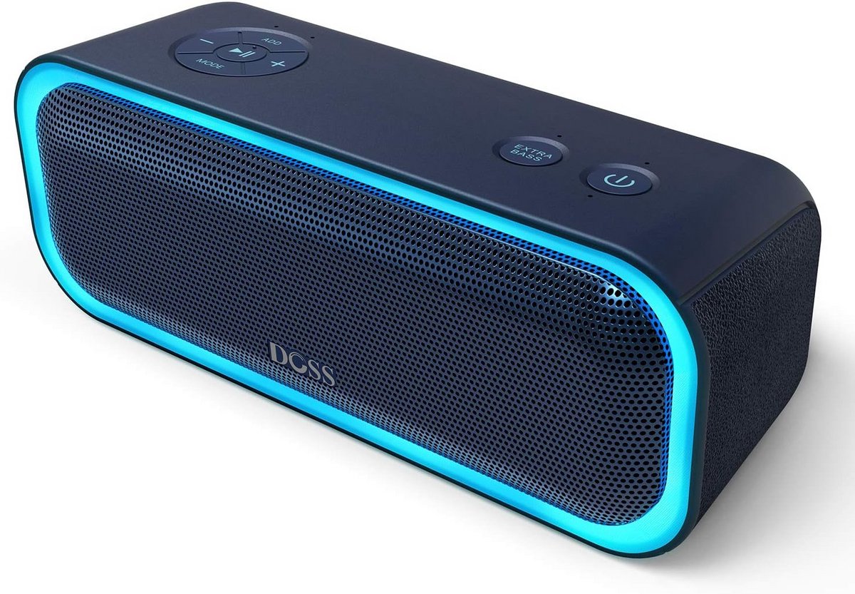 Draagbare Luidspreker - Bluetooth Speaker - Muziek Luisteren - Dubbele Driver Bas - 19.5 cm - Blauw