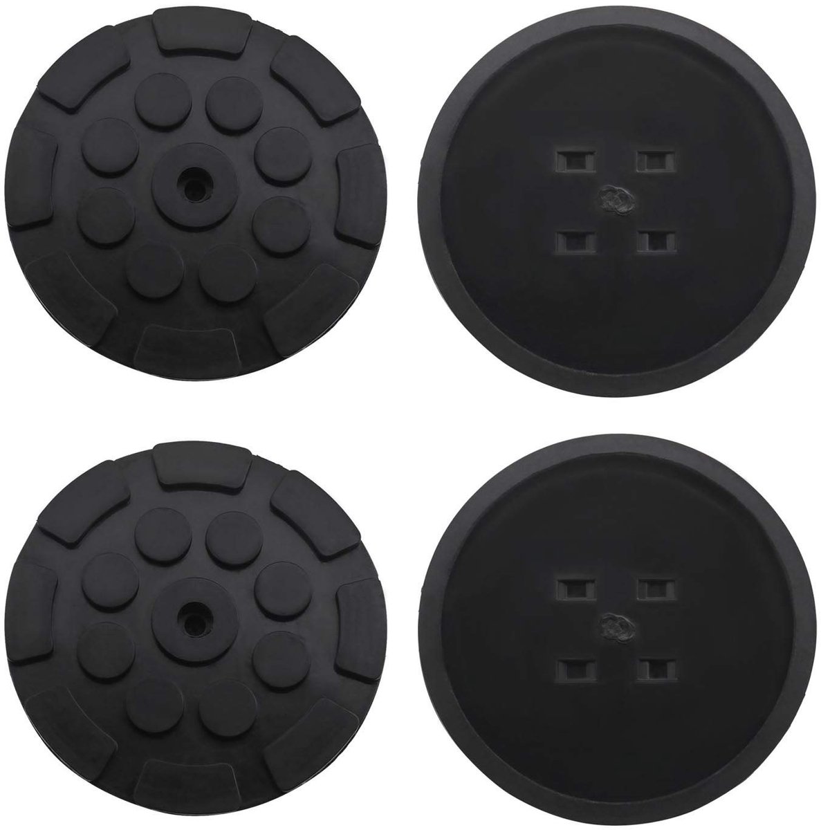 Dailygoods- Rubber Pads Universele Zwarte - 4 Stuks - 120x17mm - 11mm Gat - Ronde Vervangende Liftpads - Bescherming Framerails