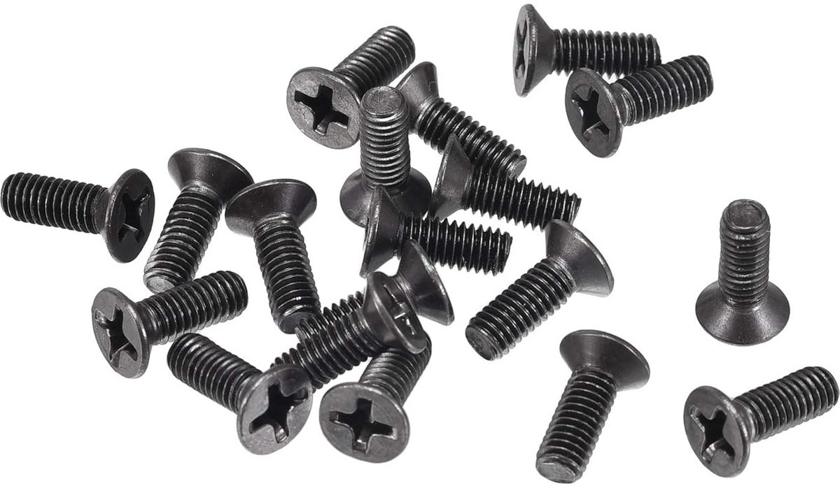 Kruiskop Schroeven - Bevestigingsmateriaal - Apparaten Repareren - Standaard M3.5 - 10mm Lengte - Zwart