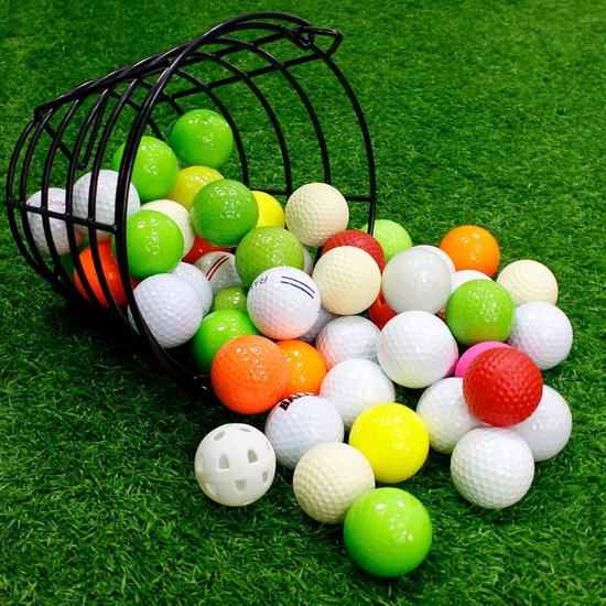 Duurzame metalen golfbal emmer voor 50 golfballen - Ideaal voor opslag en transport van golfaccessoires van Merkloos — afbeelding 5