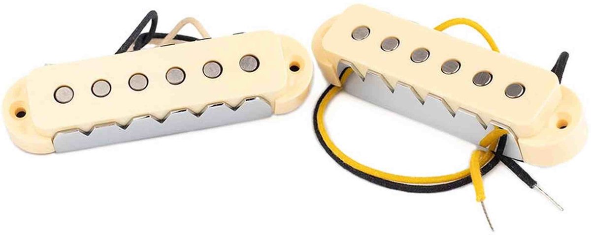 Lollar 10-702-5-5 Jaguar Single Coil Pickup Set – Hals & Brug, Crème