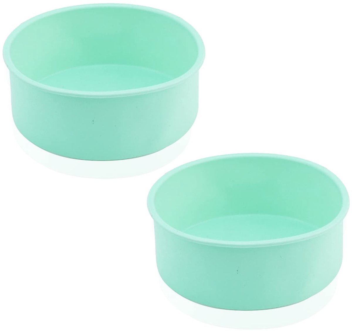 Dailygoods- Siliconen Bakvorm - 2 Stuks - 20 cm Rond - Anti-aanbaklaag - Temperatuurbereik - Geschikt voor Ovens/Magnetrons - Gemakkelijk Los Te Maken - Taartvorm