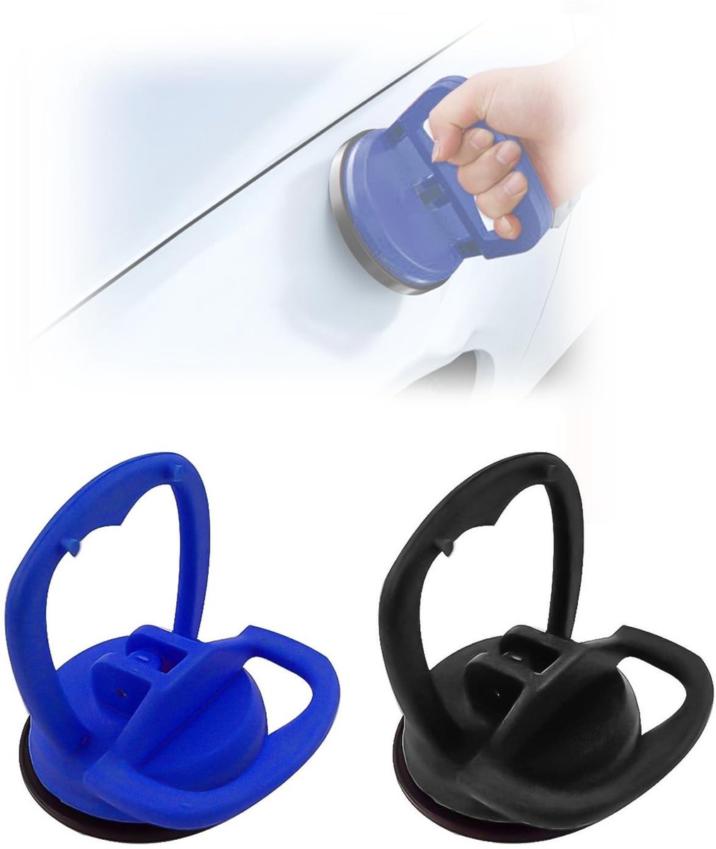 Dailygoods- Zuignap 60 x 65 mm - Deukentrekker - Vacuümzuignap - Auto-reparatiegereedschap - 2 Stuks - Kunststof/Rubber