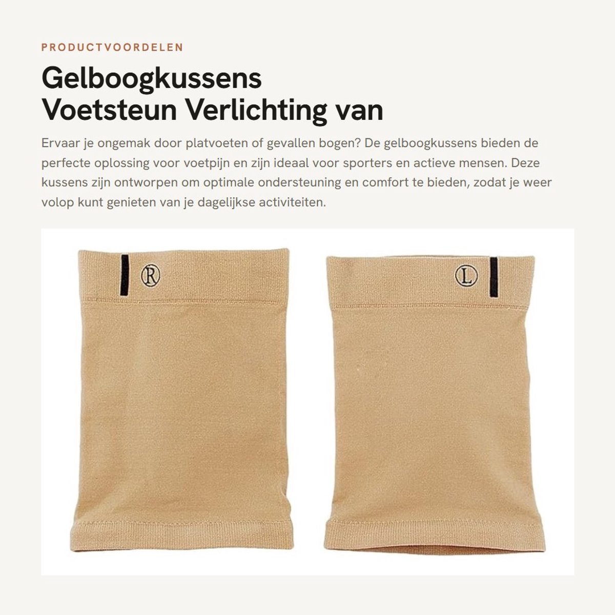 Dailygoods- Gelboogkussens - 2 Paar - Voettegensteun - Platvoeten - Sportwonden - Voetpijn Verlichten - Siliconengel - Voetsteun