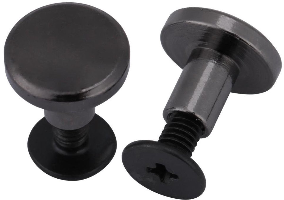 Dailygoods- Klinknagelset 20 stuks - Messing Klinknagels/Schroeven - Hoogwaardig/Duurzaam - Galvanisch Oppervlak - 5 mm/8 mm - Perfect voor Lederhandwerk