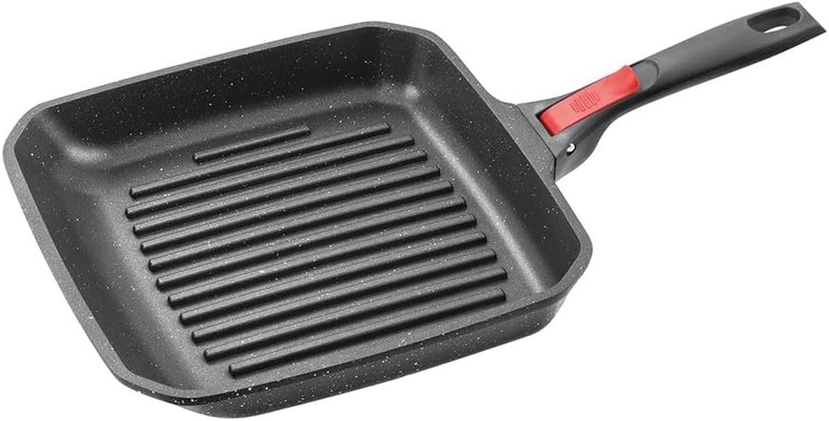Grill Pan Koekenpan Lekker Koken PFOA Vrij 26 CM Zwart