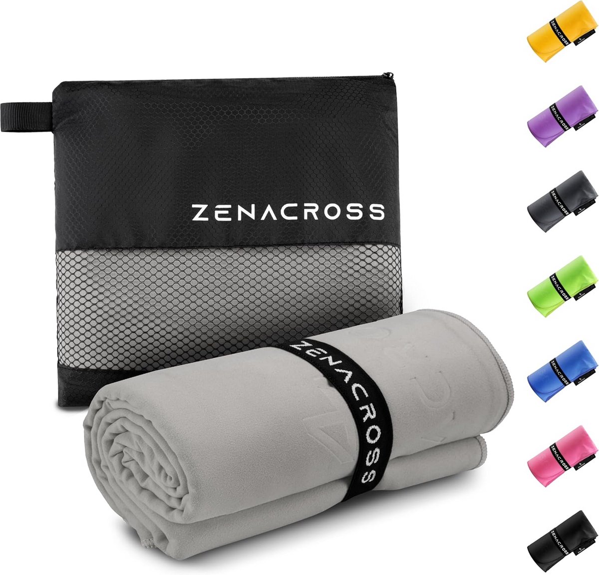 Microvezel Handdoek - Sport Handdoek - Reizen en Sport - Sneldrogend en Absorberend - 50x100cm - Grijs