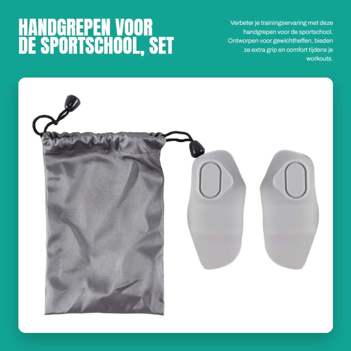 Dailygoods- Handgrepen - 2 stuks - Rubber - Gewichtheffen - Krachttraining - Anatomisch ontwerp - Verbeterde grip - Grip Pads