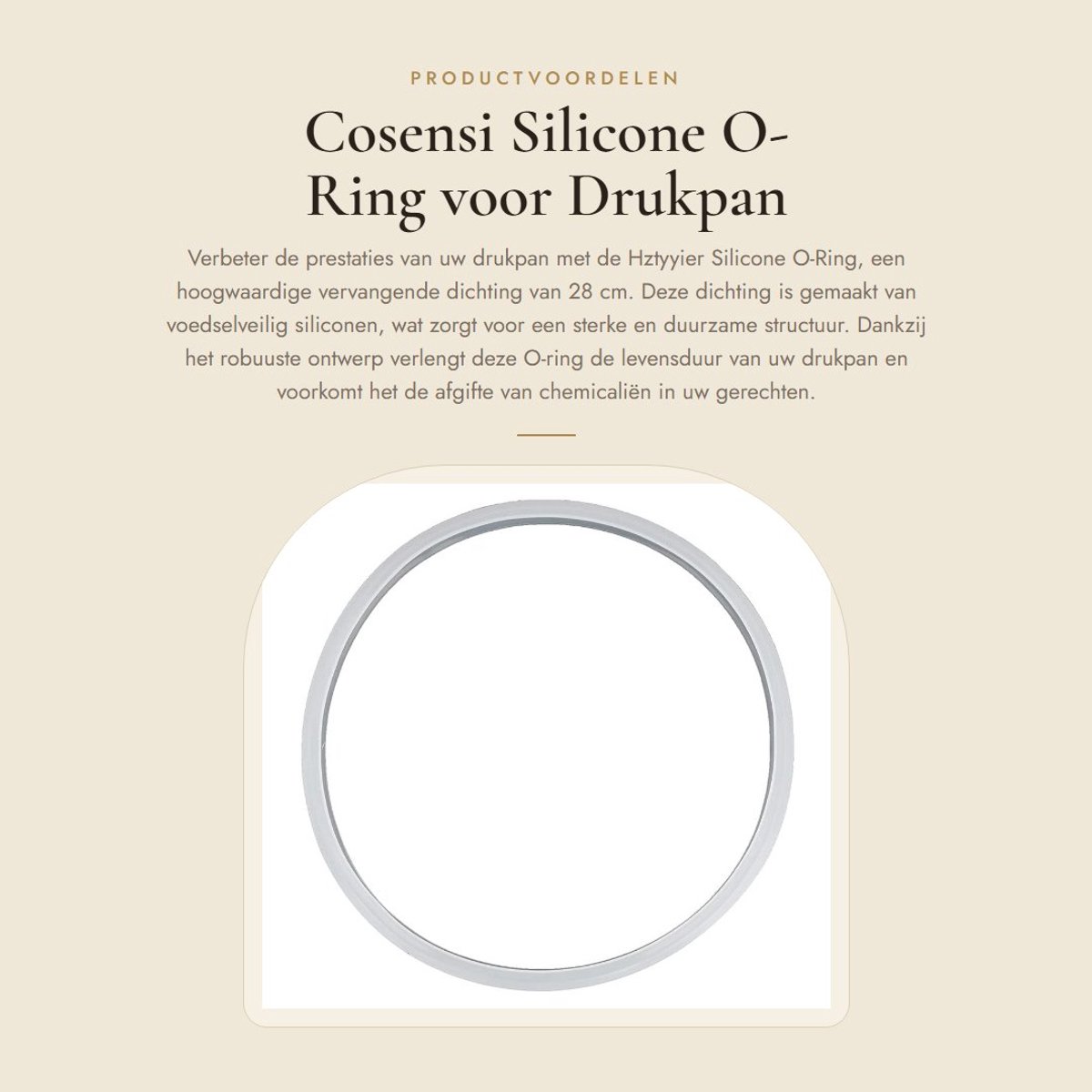 Dailygoods- Sealing Ring - Vervangingsring voor Drukpan - Siliconen O-Ring - Voedselveilige Materiaal - Duurzaam - Eenvoudig te Reinigen