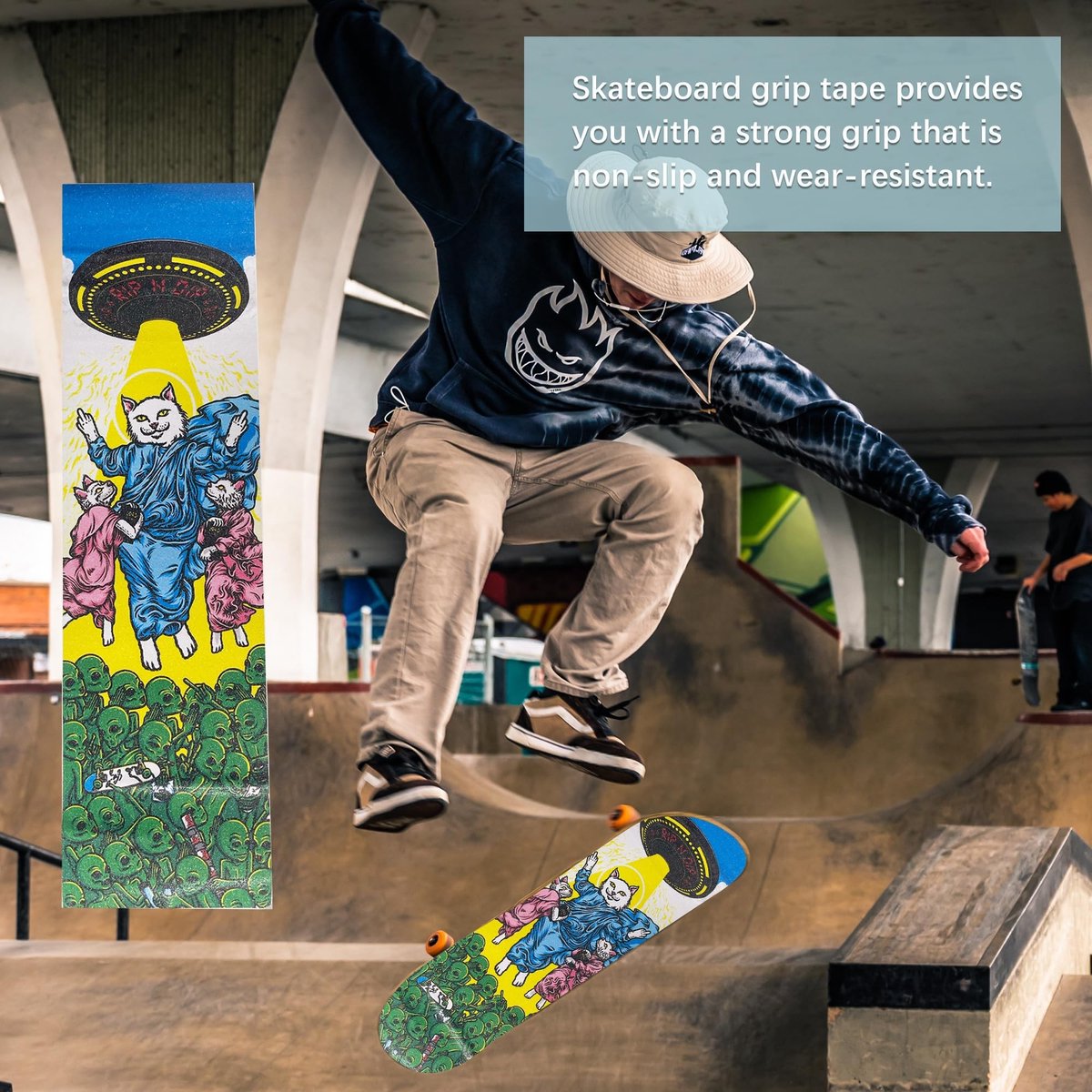Dailygoods- Griptape Professioneel - Antislip - Slijtvast - Waterdicht - Luchtbelvrij - 84 x 23 cm - Skateboard Tape
