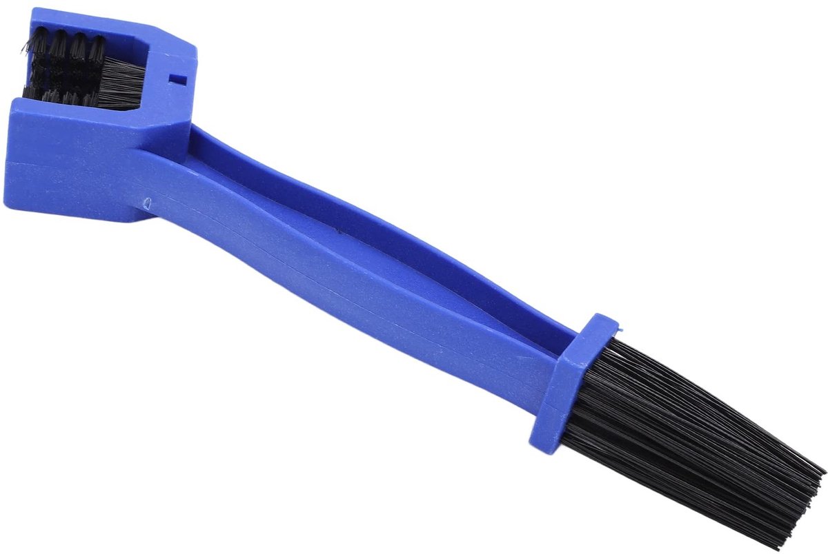 Dailygoods- Fiets Kettingreiniger Duurzaam - Reinigingsgereedschap - Driezijdige Haren - Lange Borstel - Ergonomische Handgreep - Voorkomt Slijtage - Fietsreinigingsgereedschap