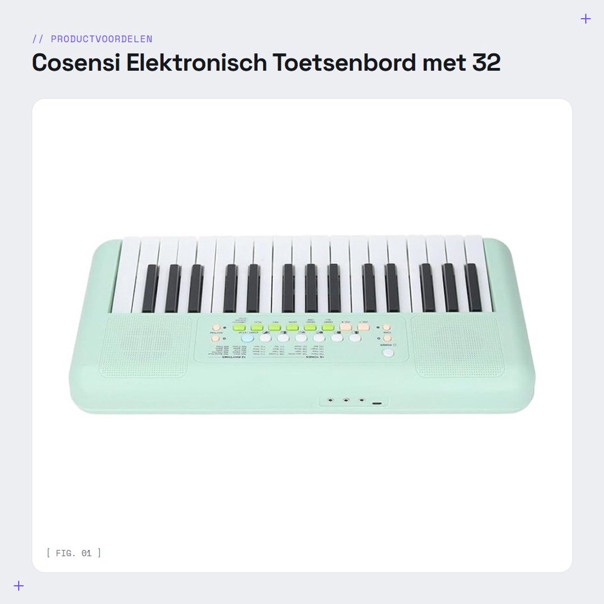 Dailygoods - Elektronisch Toetsenbord met 32 Toetsen en Microfoon