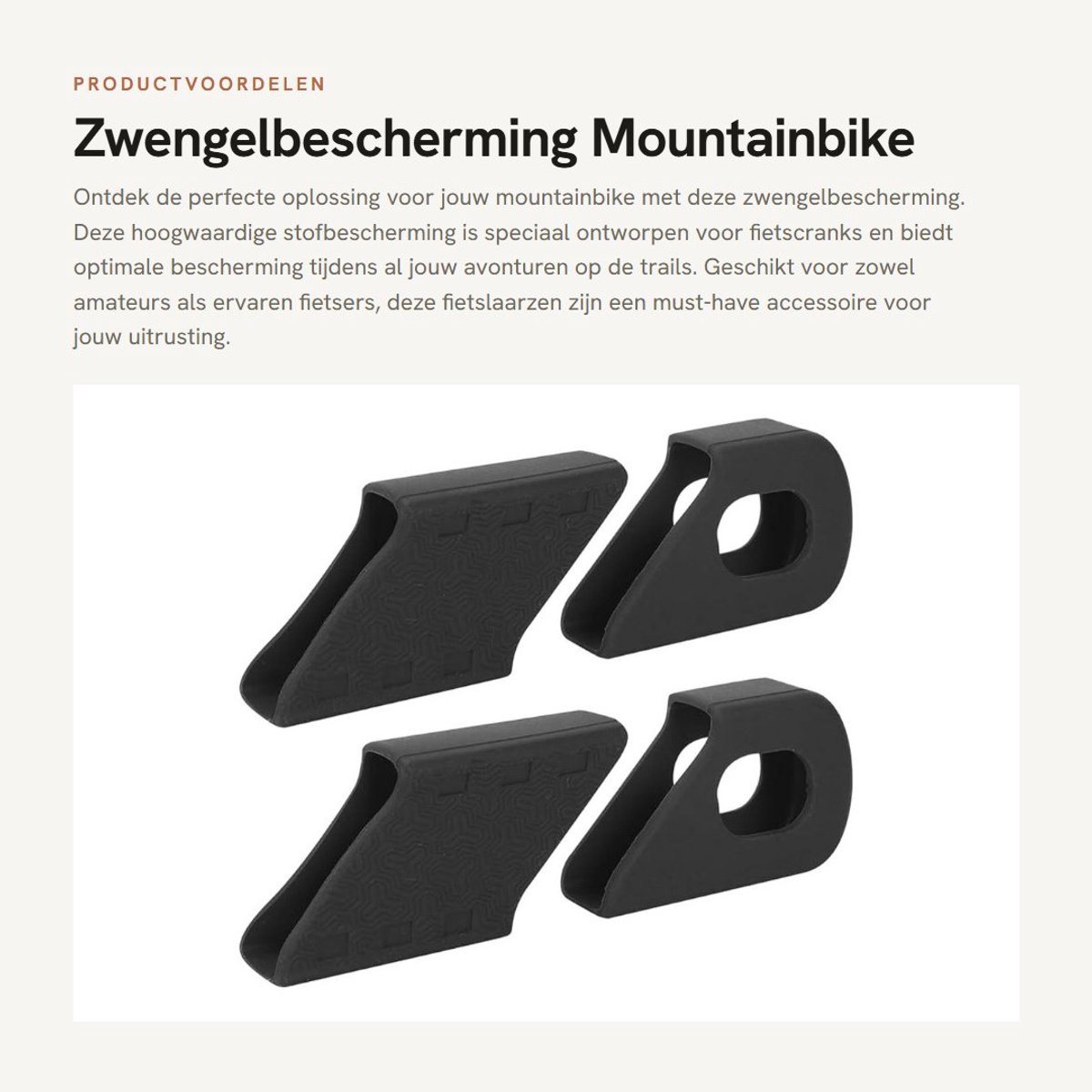 Dailygoods- Zwengelbescherming - Slijtagebestendig - Stofbescherming - Mountainbike - Fietslaarzen - Schokbestendig - Hoogwaardig materiaal - Crankbescherming