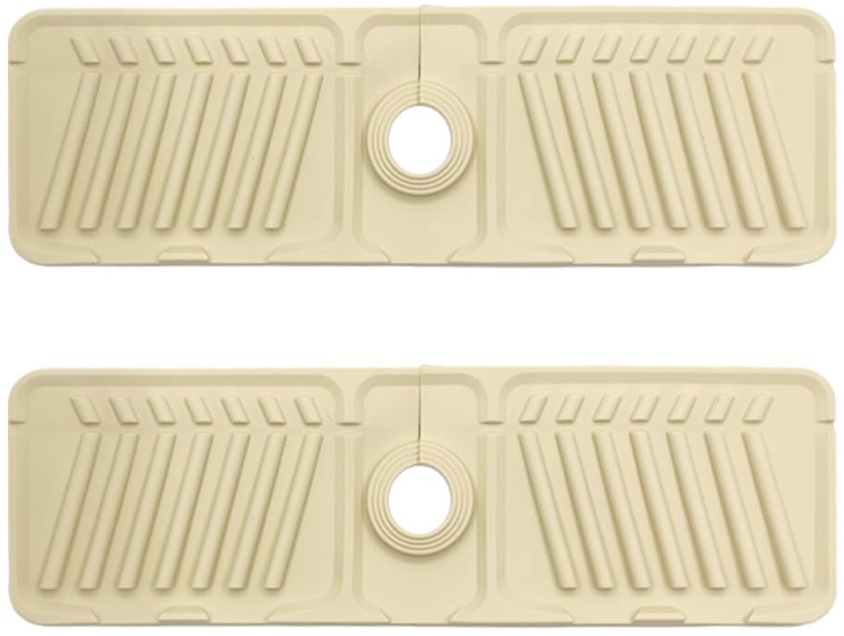 Dailygoods- Siliconen Kraandroogmat - Spatbescherming - Afvoermand - Lekbak - Aangepaste Gatgrootte - Steile Hellingshoek 7° - Afvoermat