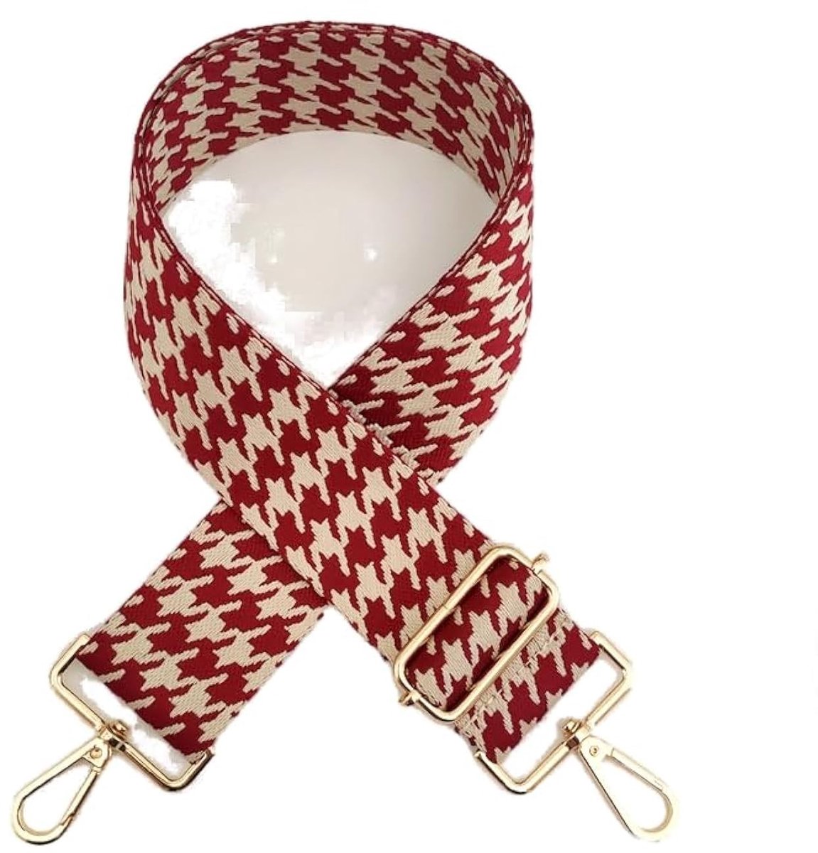 Dailygoods- Schouderriem Verstelbaar - 5 cm Breed - 75-130 cm - Meerkleurig - Karabijnhaak - Duurzaam Katoen - Tasband