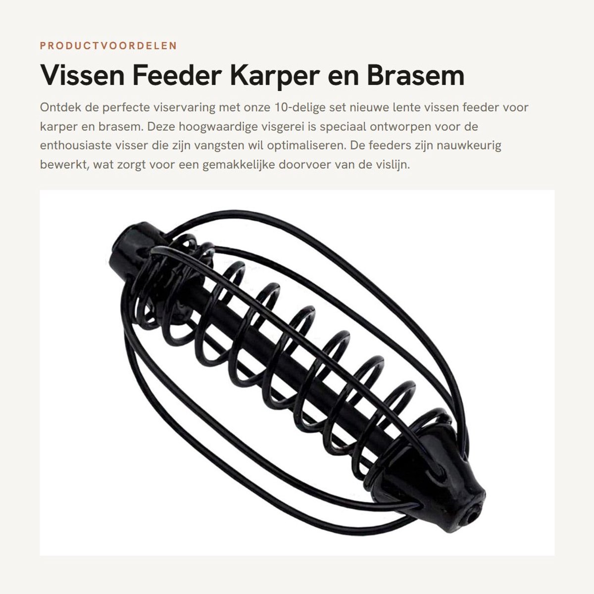 Dailygoods- Vissen Feeder - 10Pcs Visgerei - Karper/Brasem - Lichtgewicht - Effectief - Gemakkelijke doorvoer vislijn