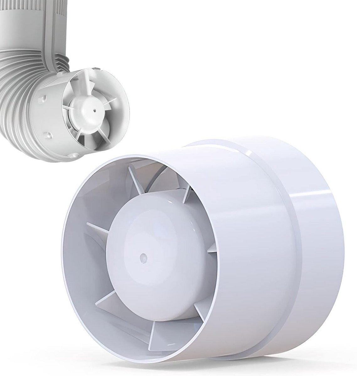 Buisventilator - Afzuigventilator Kanaalventilator - Lucht Verplaatsen - Ingebouwde Terugs
