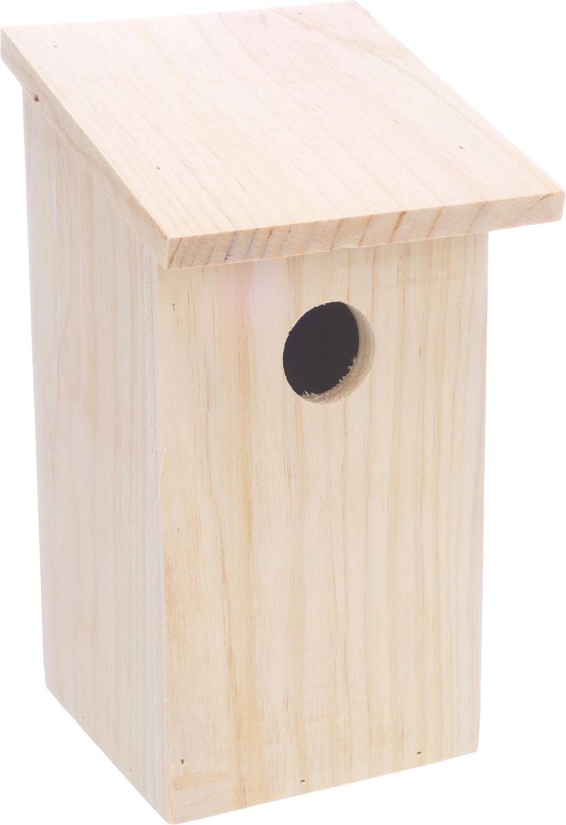 Dailygoods- Nestkastje Hout 14,5x15,5x26CM - Vogelhuisje - Schuilplaats - Veilig - Robuust - Eenvoudig te installeren