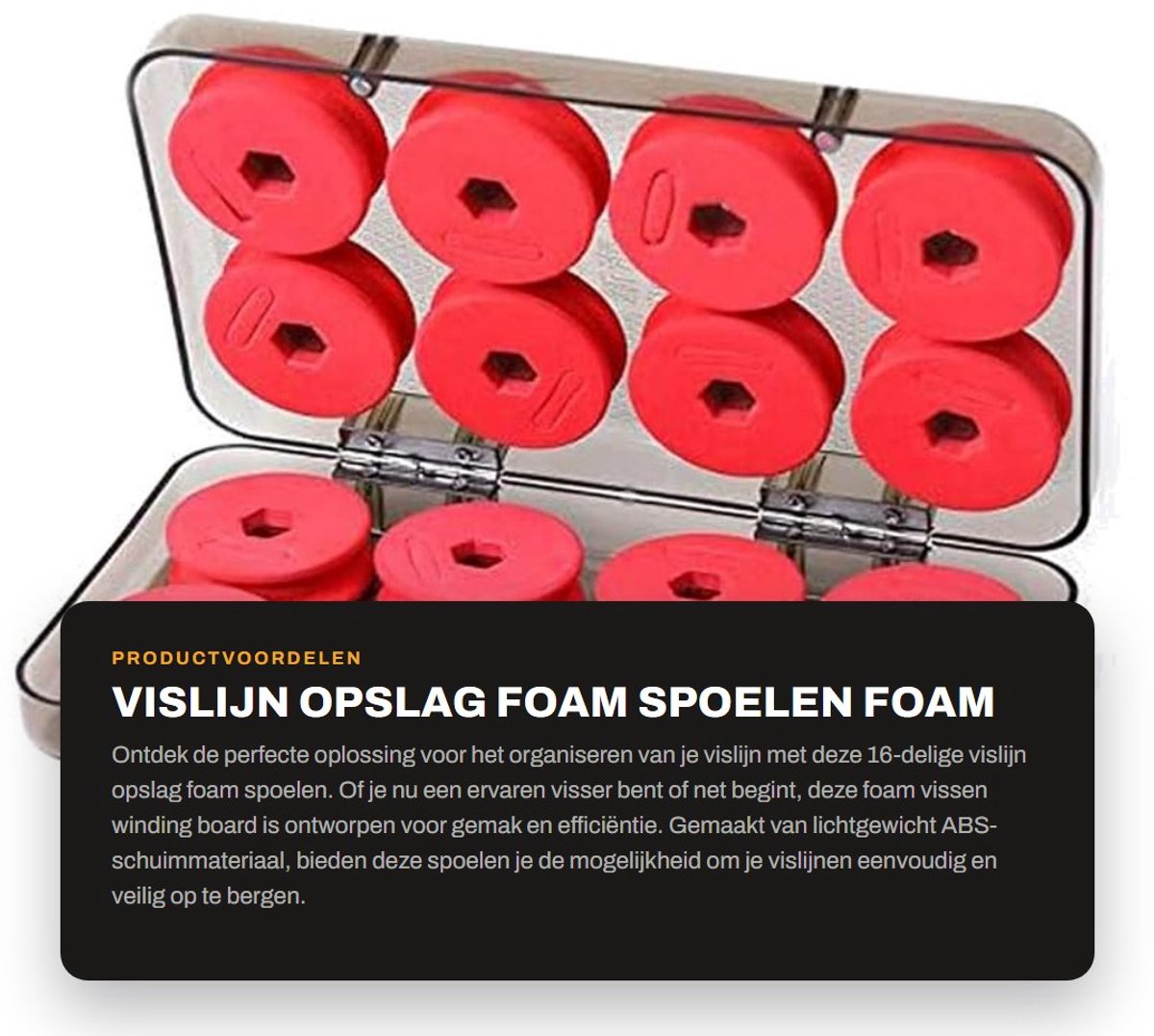 Dailygoods- Vislijn Organizer Lichtgewicht - 16 Stuks - Foam Opslag Spoelen - Vissen Winding Board - Vliegvissen/Karpervissen - Sneldrogend Materiaal - Vislijnhouder