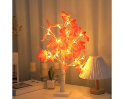 Maple Leaf Tree Lights - Autumn Lamp Bonsai - Feestelijke Decoratie - 24 Warm Witte LEDs - 60 cm Hoog