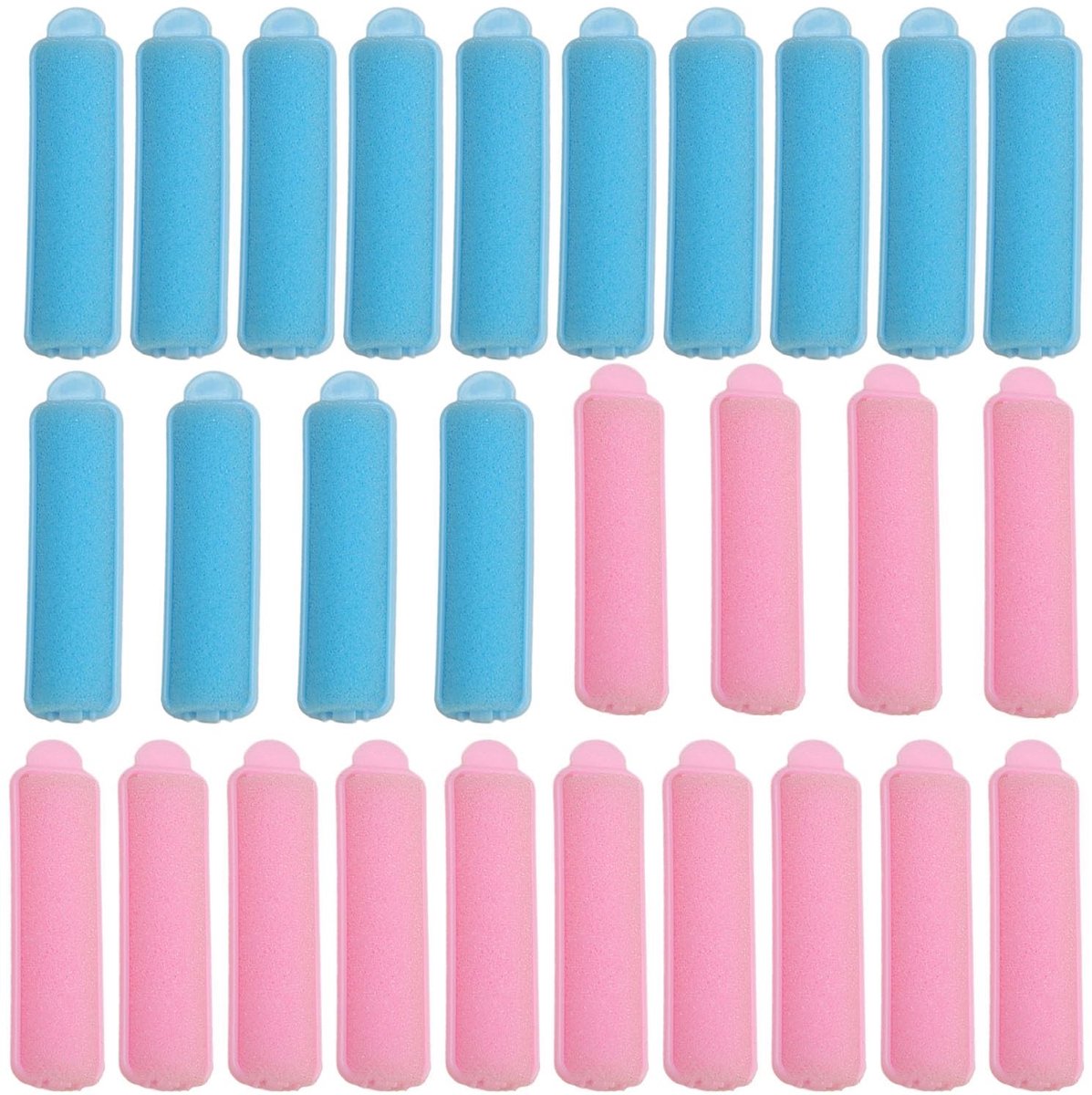 Dailygoods- Haarkruller zonder hitte - 28 stuks spons haarrollers - Flexibele krulspelden - Zachte schuimrollers - Voor vrouwen - Ideaal voor slapen