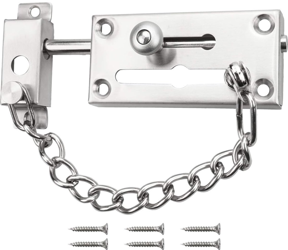Dailygoods - Binnendeurkettinggrendel - Antidiefstalschuifgrendel - Veiligheidsdeurslot voor thuis - Hoogbeveiligd - Betrouwbaar deurslot - Geschikt v...