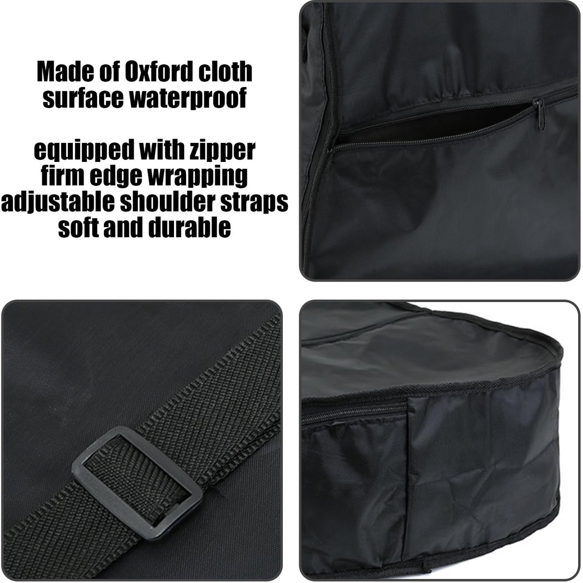 Dailygoods- Gitaartas Waterdicht - Gitaaraccessoires - Oxford-stof - Zwart - 102-104 cm - 1 stuk - Gitaarkoffer