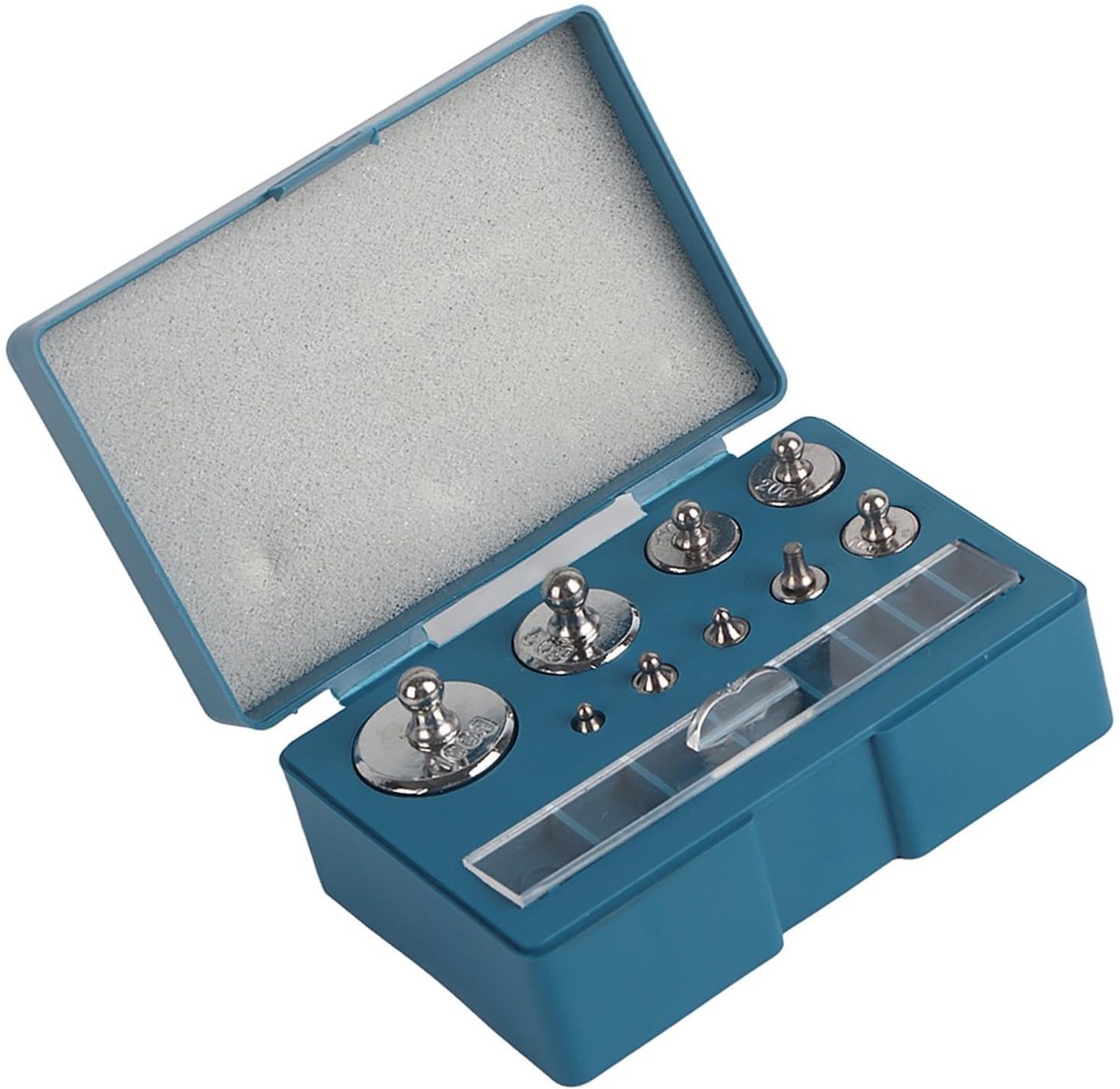 Dailygoods- Gewichtset 17-delig - Kalibratiegewichten 211,1 g - Precisie +/- 0,003 g - Opbergdoos - Pincet - Staal