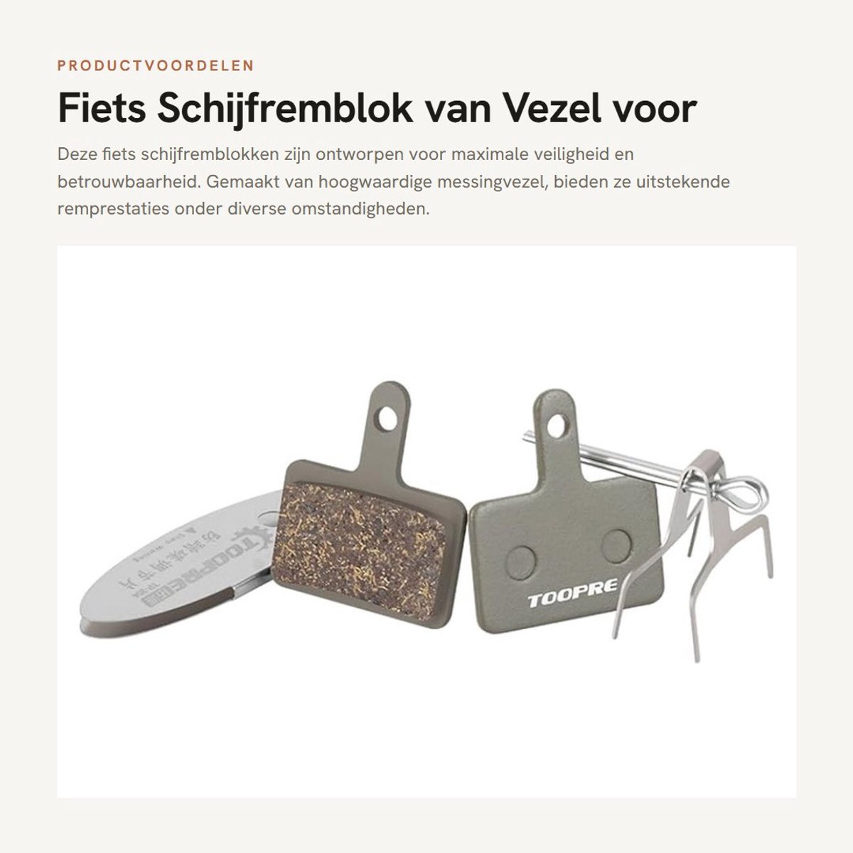 Dailygoods- Schijfremblok Vezel - Remblokken M575/M525/M515/T615/T675/M505/M495/M486/M475/M465/C501s - Duurzaam - Geluidsabsorberend - Eenvoudig te installeren