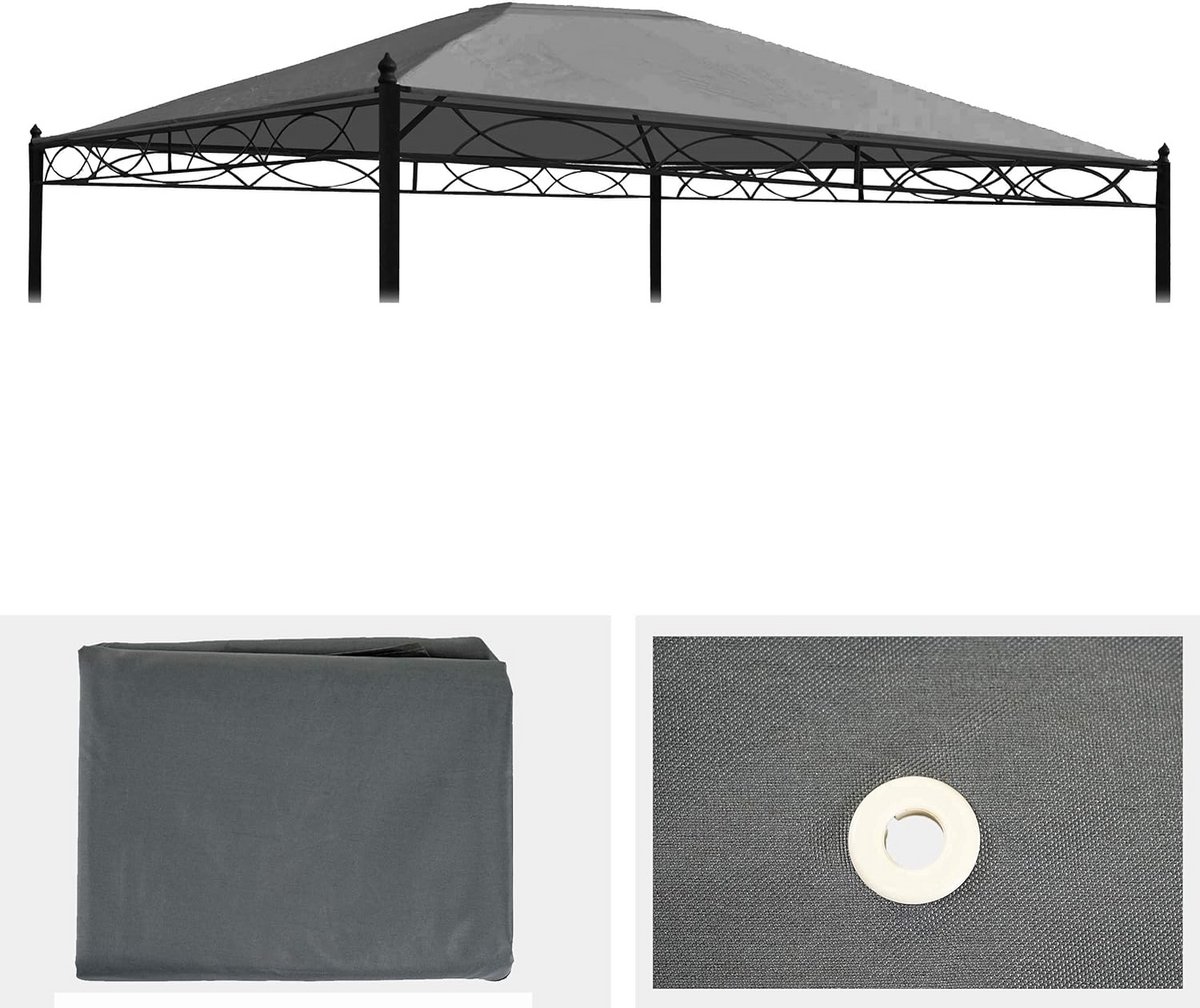 Pergola Dakbedekking - Reservehoes - Buiten Leven - UV50+ Bescherming - 380x280 cm - Grijs
