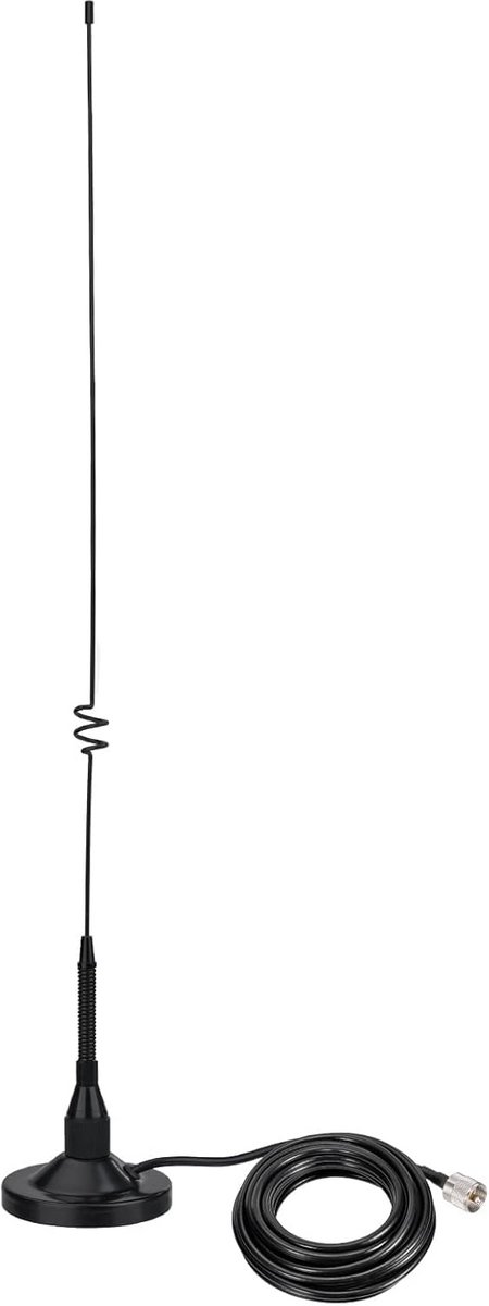 Mobiele Antenne - Voertuigantenne Radio - Communicatie Verbeteren - Brede Frequentiedekking - 53 cm Lengte - Zwart