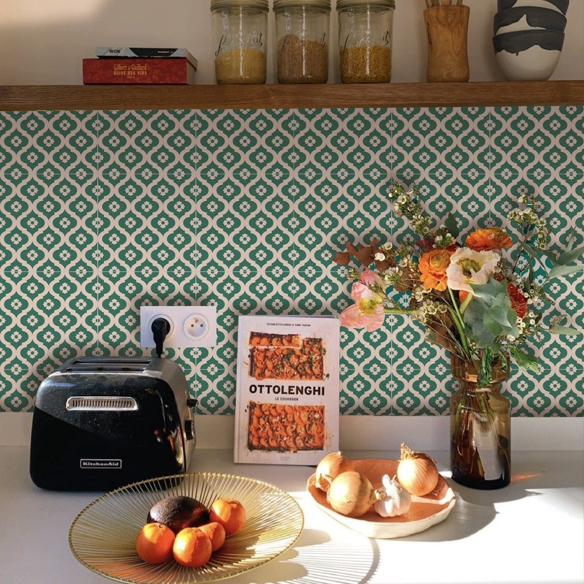 Dailygoods- Tegellijm Set van 10 - Muurstickers voor Badkamer/Keuken - Zelfklevende Tegelstickers - Decoratieve Stickers - Eenvoudig aan te brengen/removable - Muursticker
