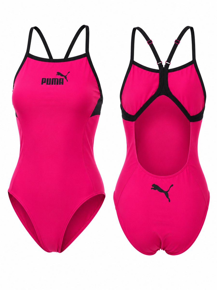 Puma fastback swimsuit damesbadpak Roze